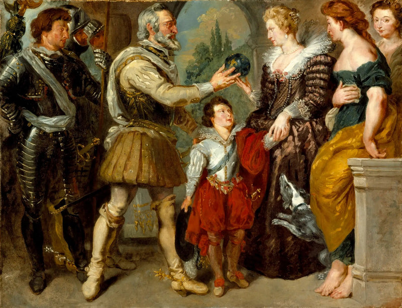 Henri IV luovuttaa regentin tehtävät Marie de Médicikselle - Eugène Delacroix