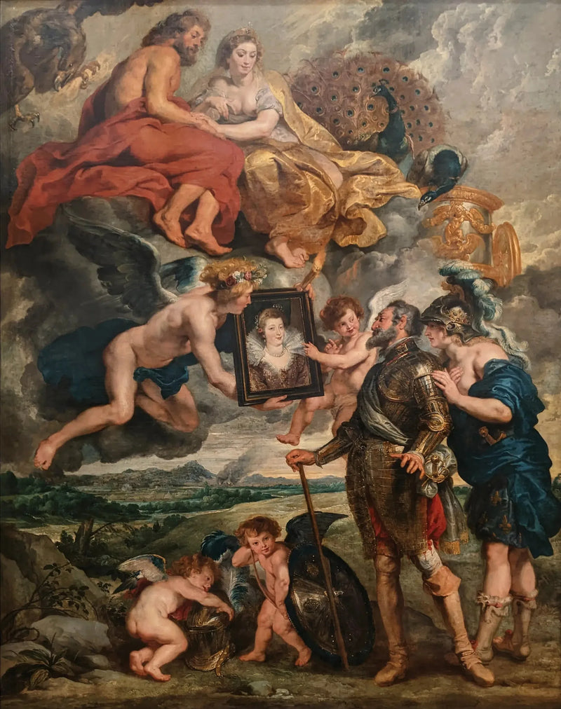 Henri IV saa Marie de Médicis'n muotokuvan - Peter Paul Rubens