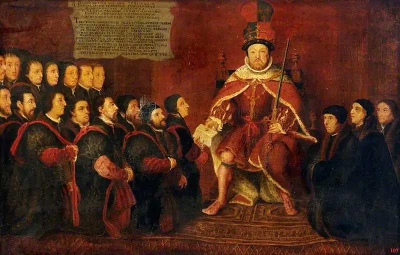 Henrik VIII parturileikkaajien kanssa - Hans Holbein nuorempi