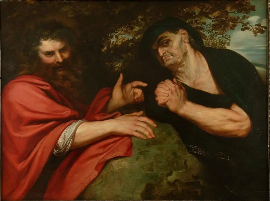 Herakleitos ja Demokritos - Peter Paul Rubens