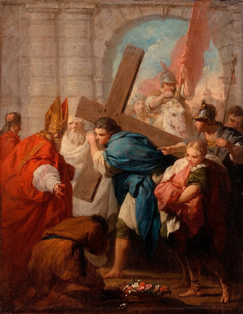 Héraclius kantaa risti - Pierre Subleyras