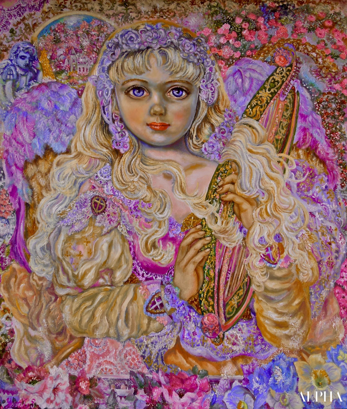 Herbal angel - Yumi Sugai Reproductions de tableaux à la peinture à l’huile