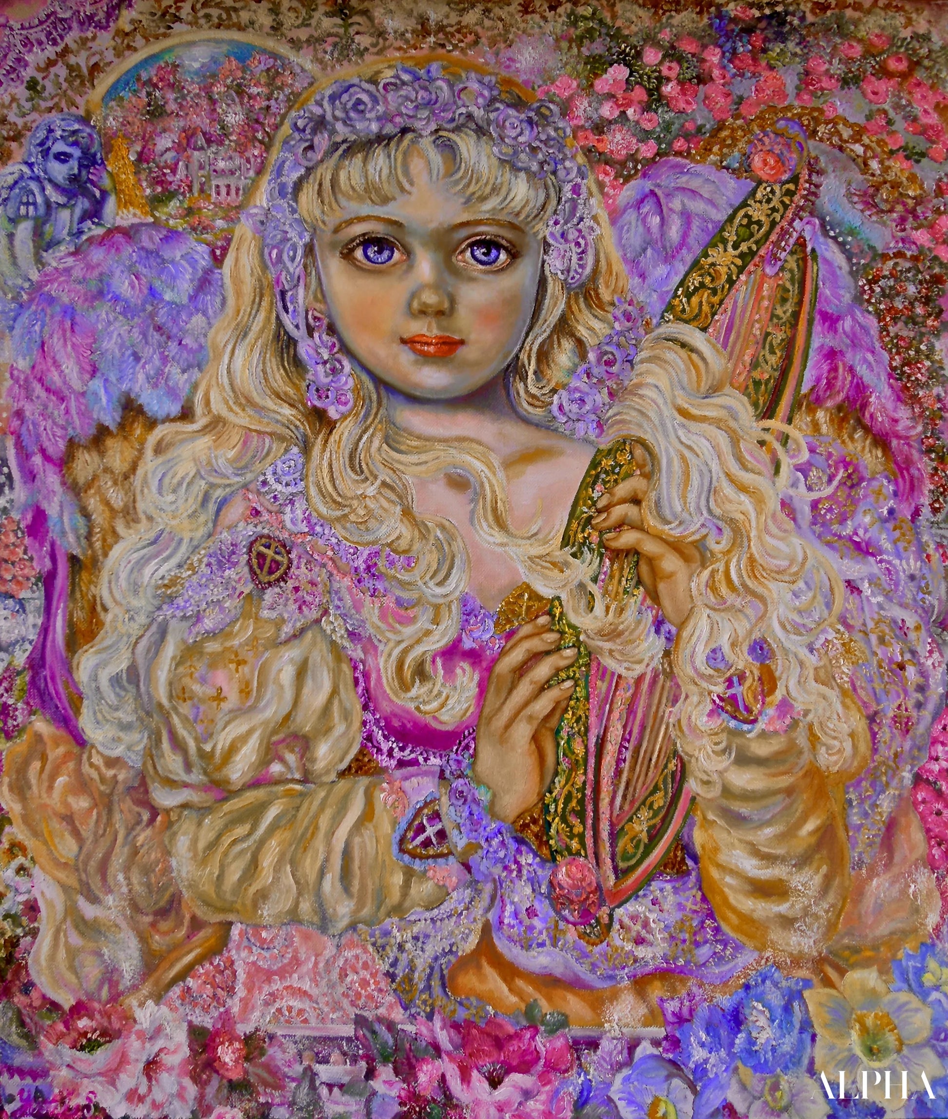 Herbal angel - Yumi Sugai Reproductions de tableaux à la peinture à l’huile
