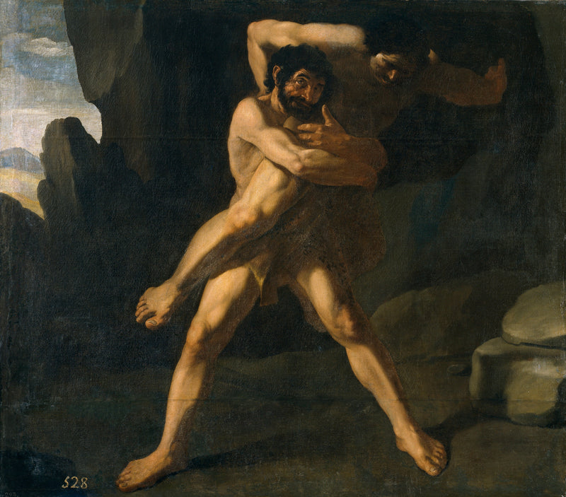 Herkules taistelussa Antéeä vastaan - Francisco de Zurbarán