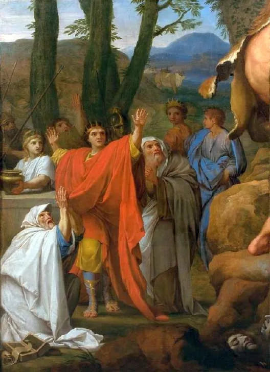 Herkules taistelussa Cacus - Eustache Le Sueur