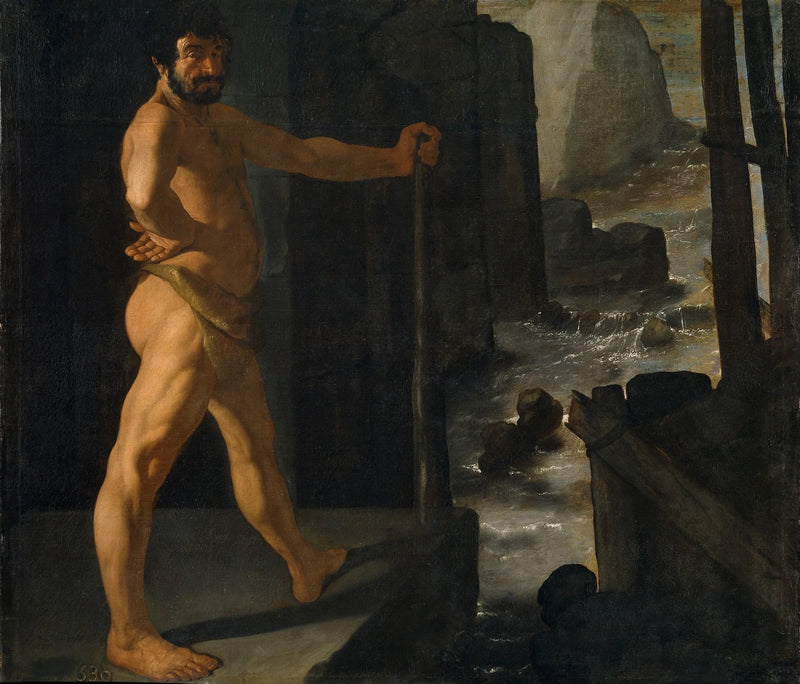 Herkules kääntämässä Alphée-joen kulkua - Francisco de Zurbarán
