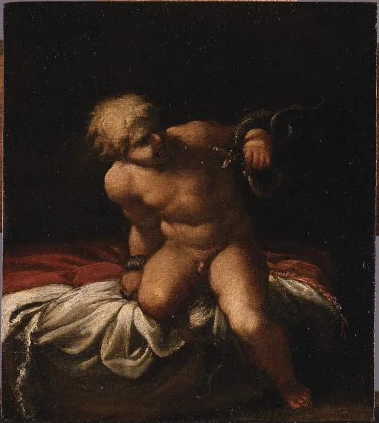 Herkules lapsena tukehtumassa käärmeisiin - Annibale Carracci