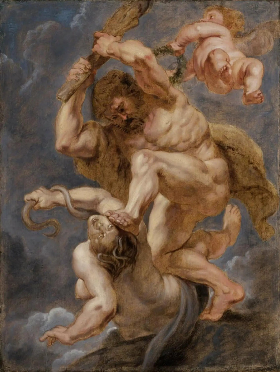Herkules, heroistinen hyve, joka voittaa erimielisyyden - Peter Paul Rubens