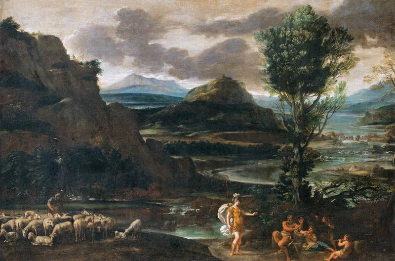 Herminie paimenien luona - Domenichino