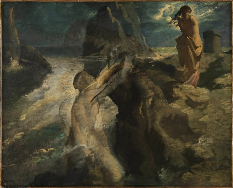 Héro ja Léandre - Théodore Chassériau