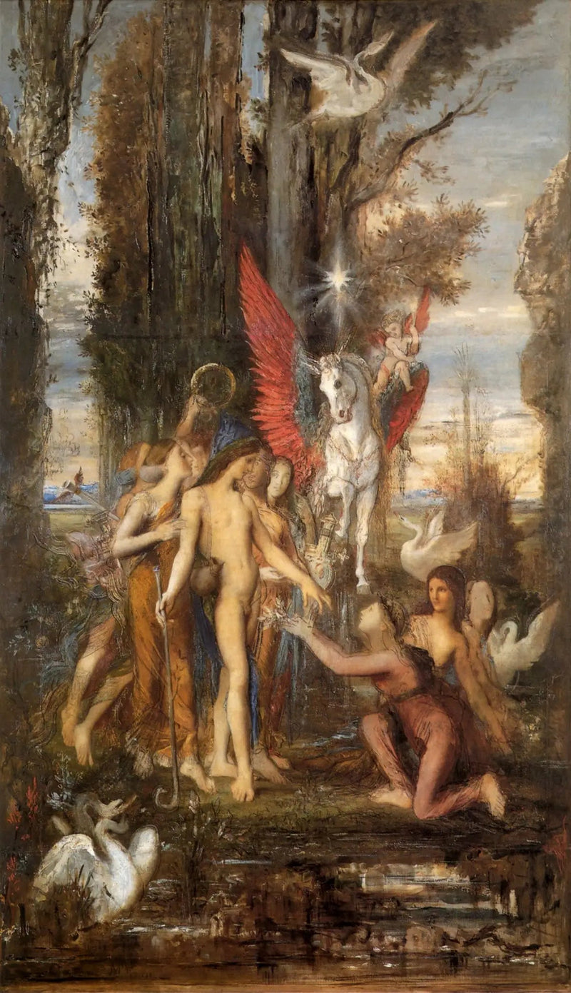 Hesiodos ja Muusat - Gustave Moreau