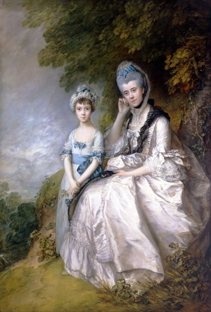 Hester, Sussexin kreivitär, ja hänen tyttärensä, Lady Barbara Yelverton - Thomas Gainsborough