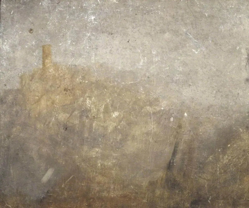 Kukkulainen maisema tornilla - J. M. W. Turner
