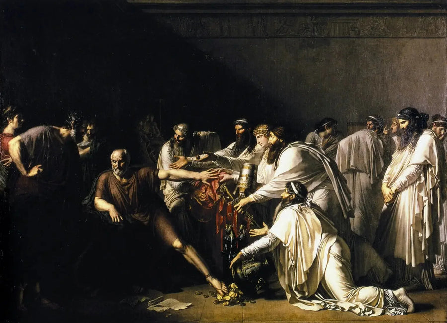 Hippokrates kieltäytyy Artaxerxeksen lahjoista - Anne-Louis Girodet