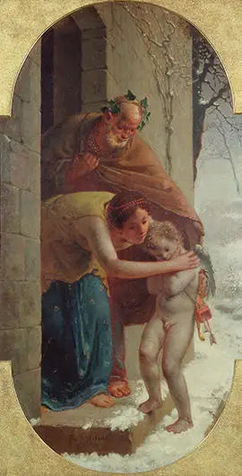 Talvi (Jäätynyt Cupidon) - Jean-François Millet