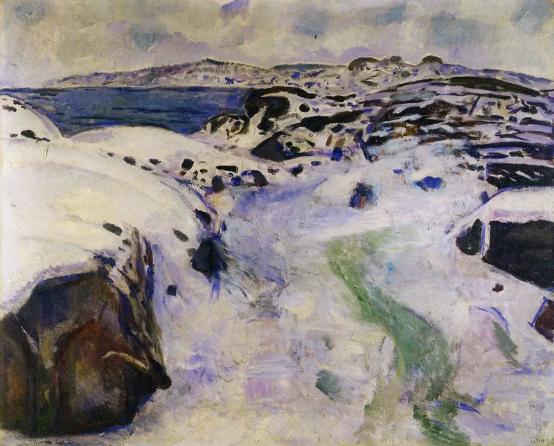 Talvi rannikolla - Edvard Munch