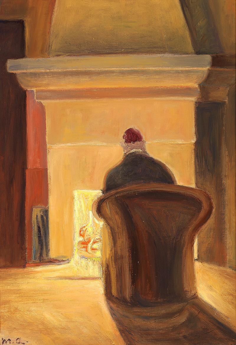 Holger Drachmann takan edessä, Skagen. -Michael Peter Ancher