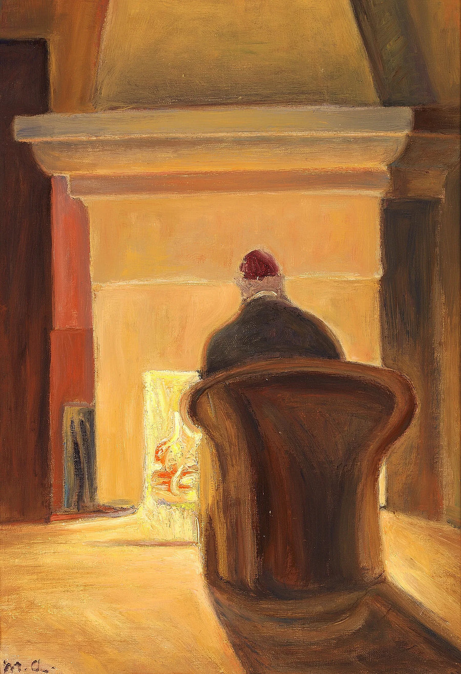 Holger Drachmann takan edessä, Skagen. -Michael Peter Ancher