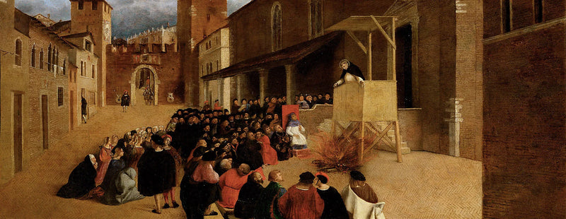 Pyhä Dominicuksen saarna Recanatissa - Lorenzo Lotto
