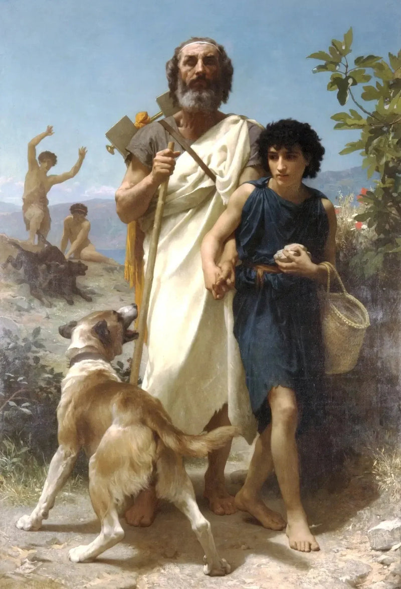 Homer ja hänen oppaansa - Bouguereau
