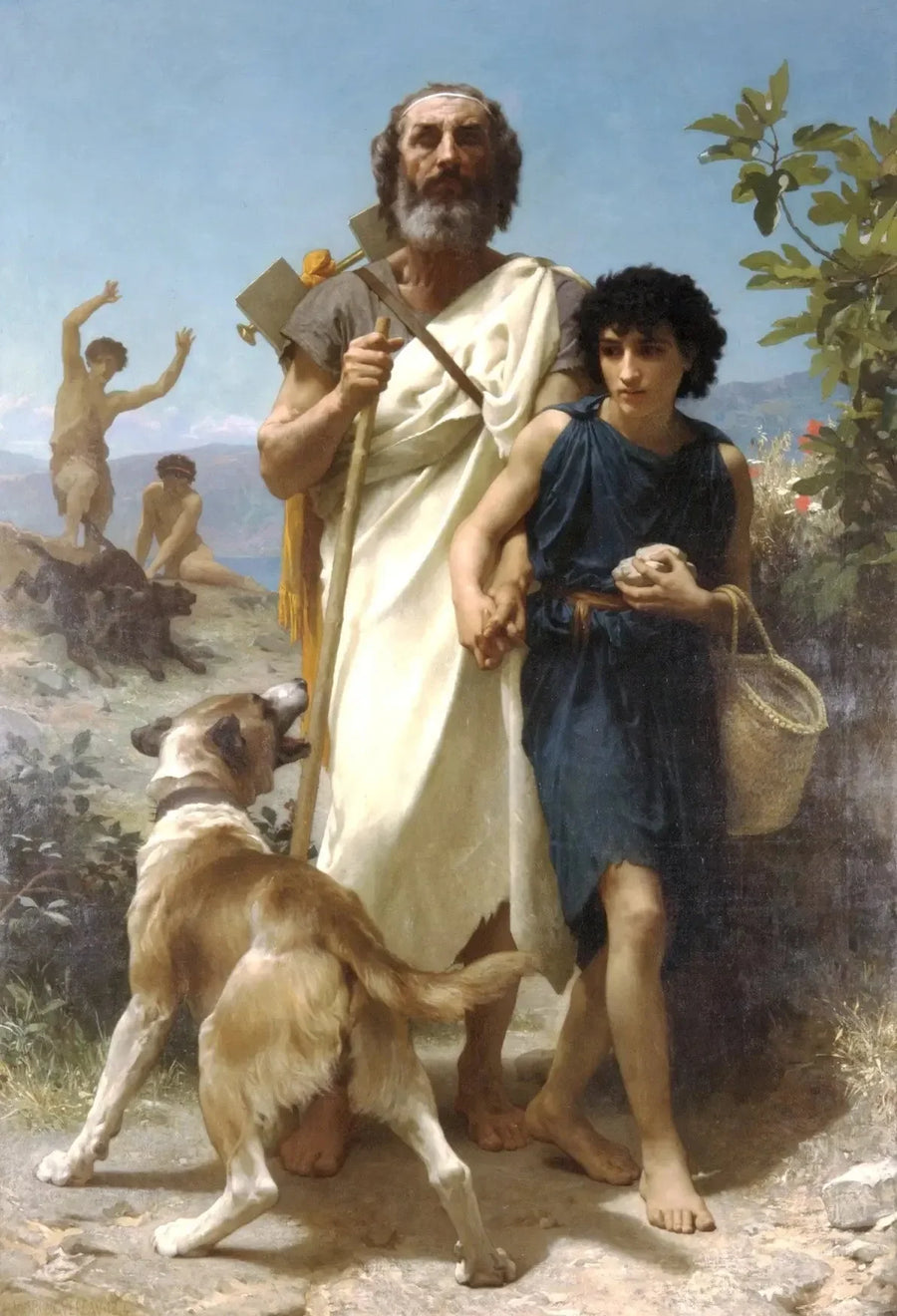 Homer ja hänen oppaansa - Bouguereau