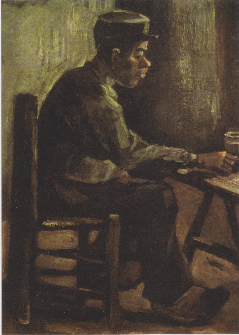 Mies pöydän ääressä - Vincent van Gogh