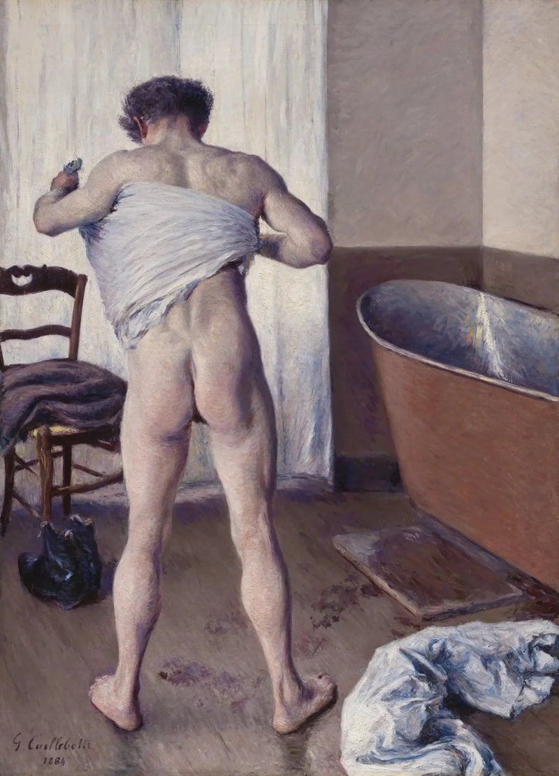 Mies kylvyssä - Gustave Caillebotte