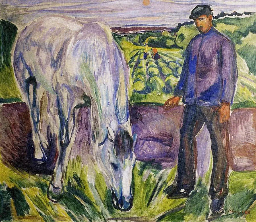 Mies hevosen kanssa - Edvard Munch