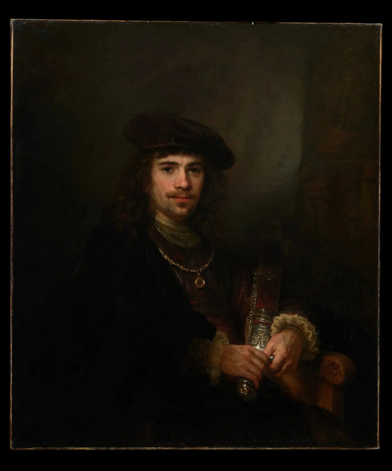 Mies miekan ja beretin kanssa - Rembrandt