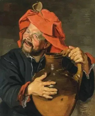 Mies suurella saviastialla tai maljalla - Frans Hals