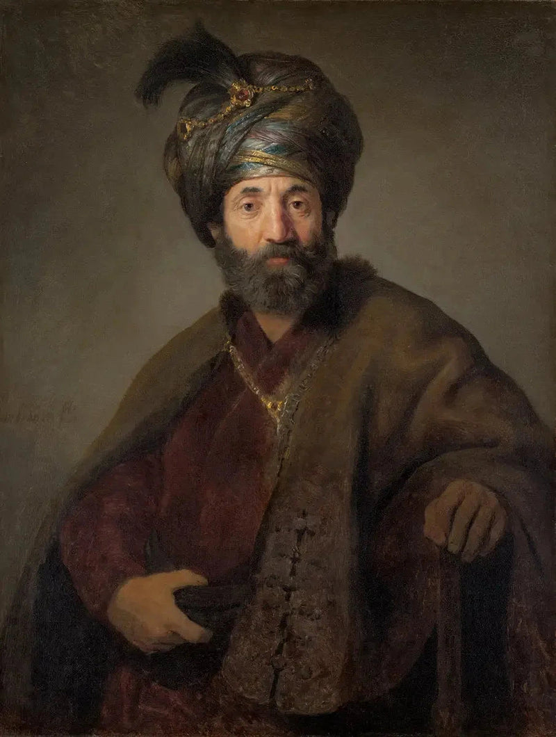 Itämainen pukuinen mies - Rembrandt