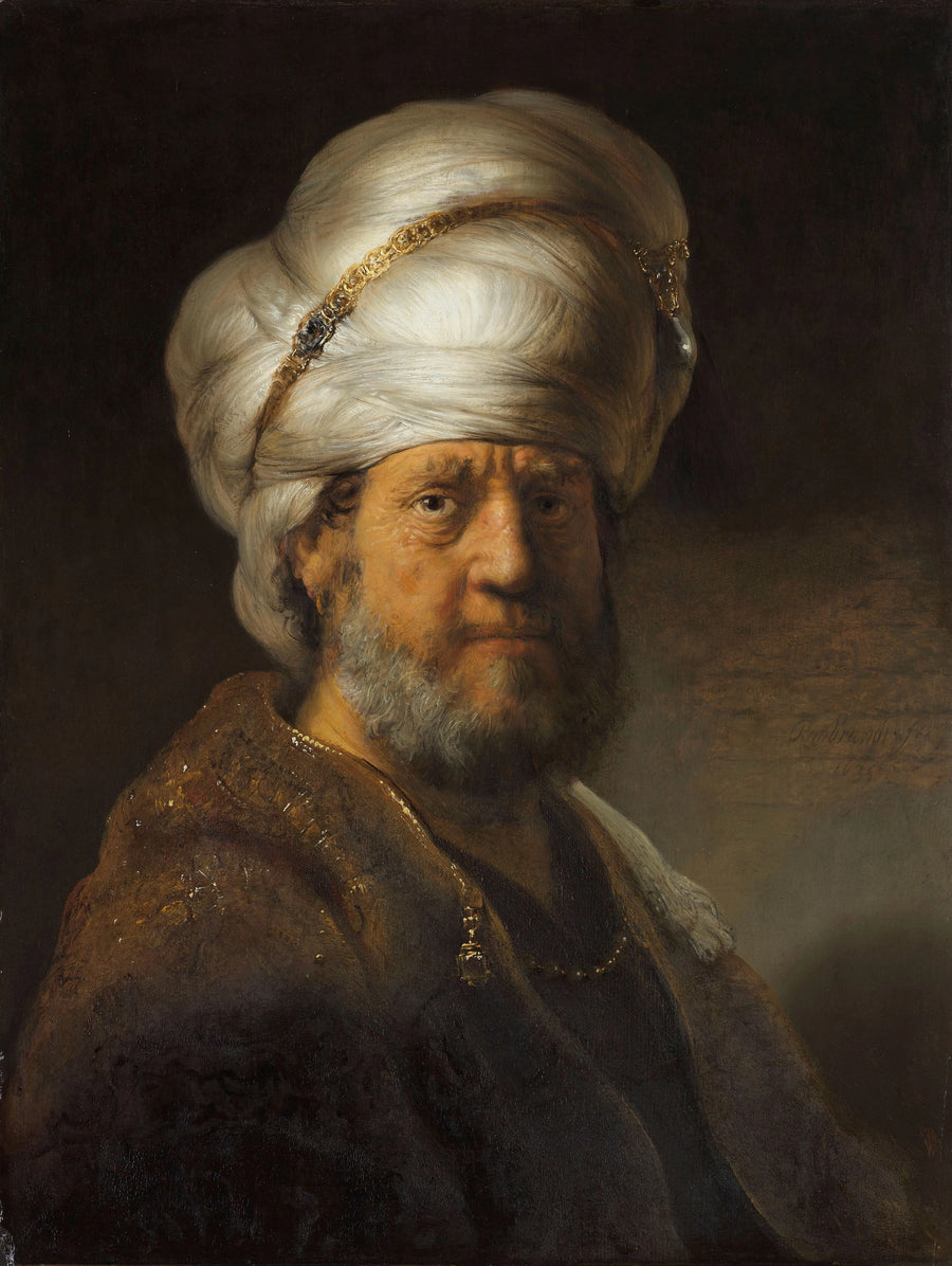 Itämainen pukuinen mies - Rembrandt