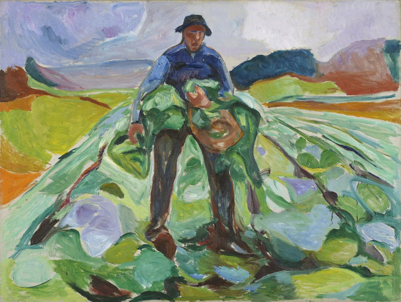 Mies kaalikentällä - Edvard Munch