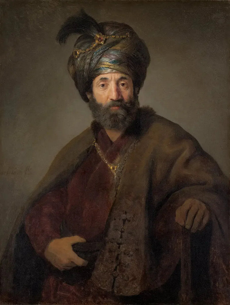 Itämainen pukuinen mies - Rembrandt