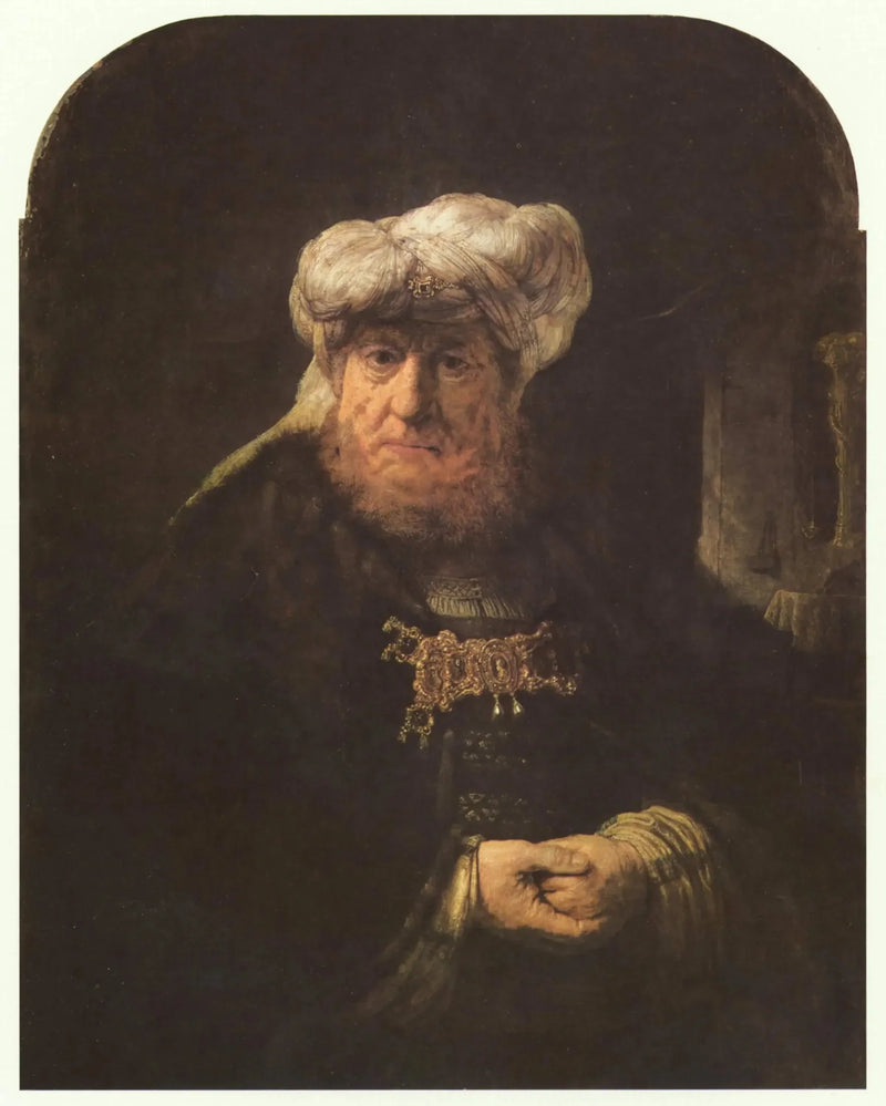 Itämainen pukuinen mies - Rembrandt