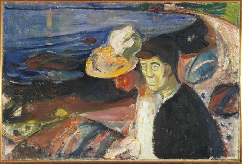 Mies ja nainen rannalla - Edvard Munch