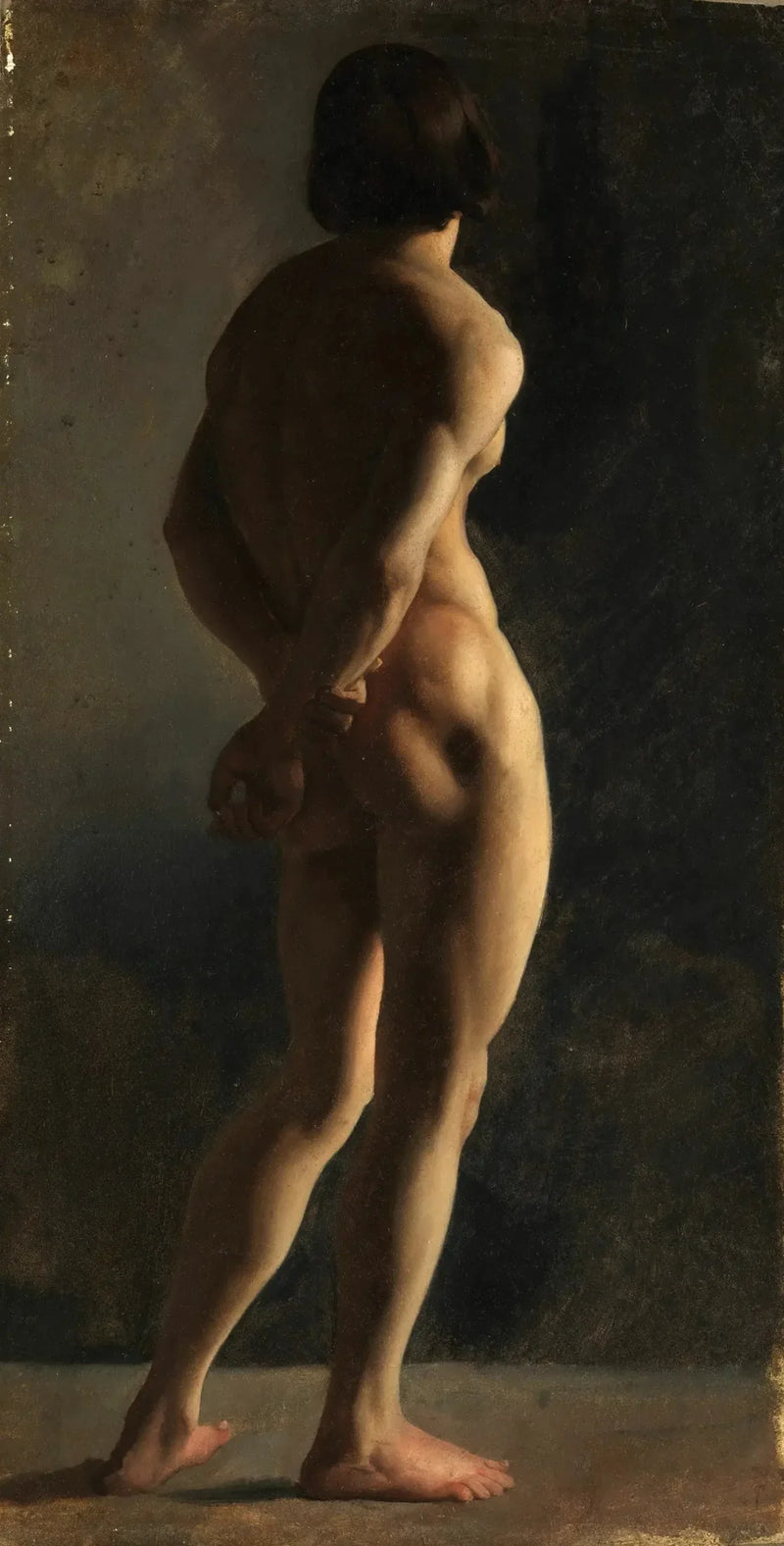 Nuori mies, selkäpuolelta - Hippolyte Flandrin