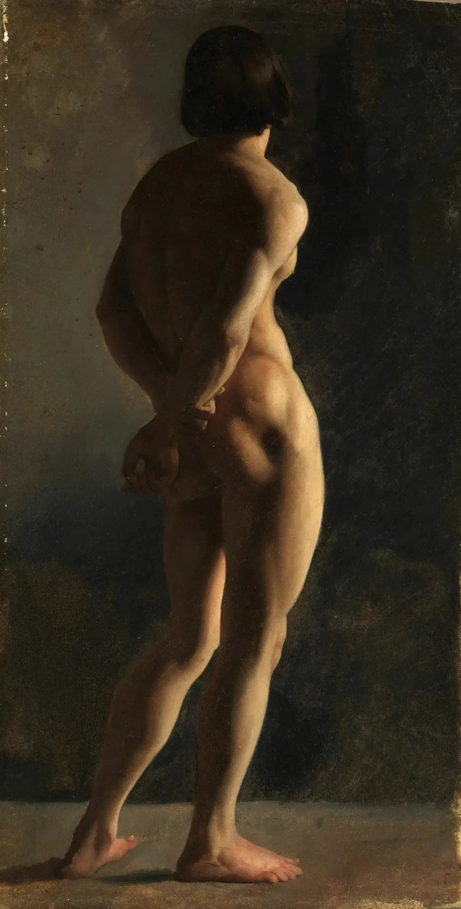 Nuori mies, selkäpuolelta - Hippolyte Flandrin