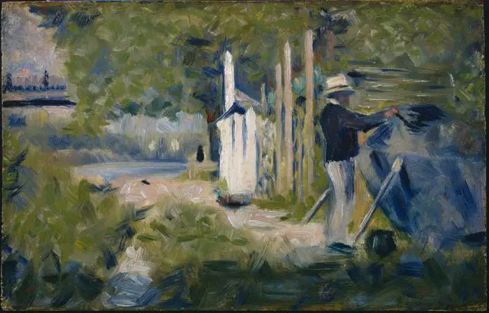 Mies maalaamassa venettä - Georges Seurat