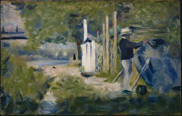 Mies maalaamassa venettä - Georges Seurat