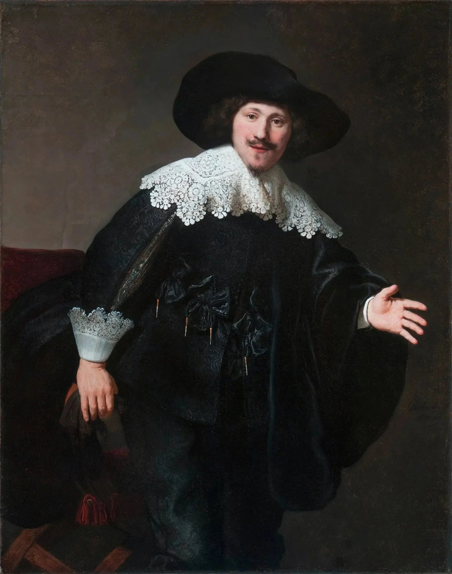 Miehen muotokuva nousemassa paikaltaan - Rembrandt