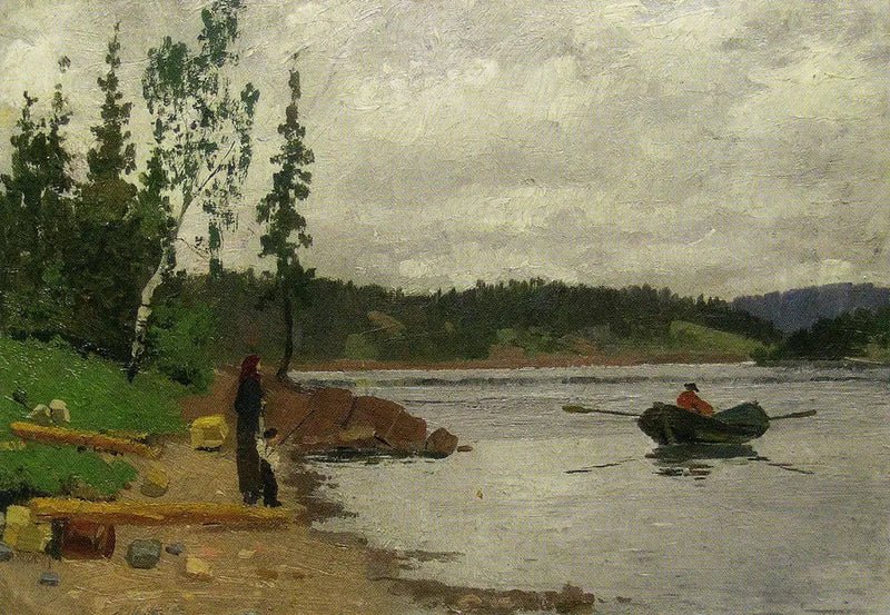 Mies kävelee kohti rannikkoa - Edvard Munch