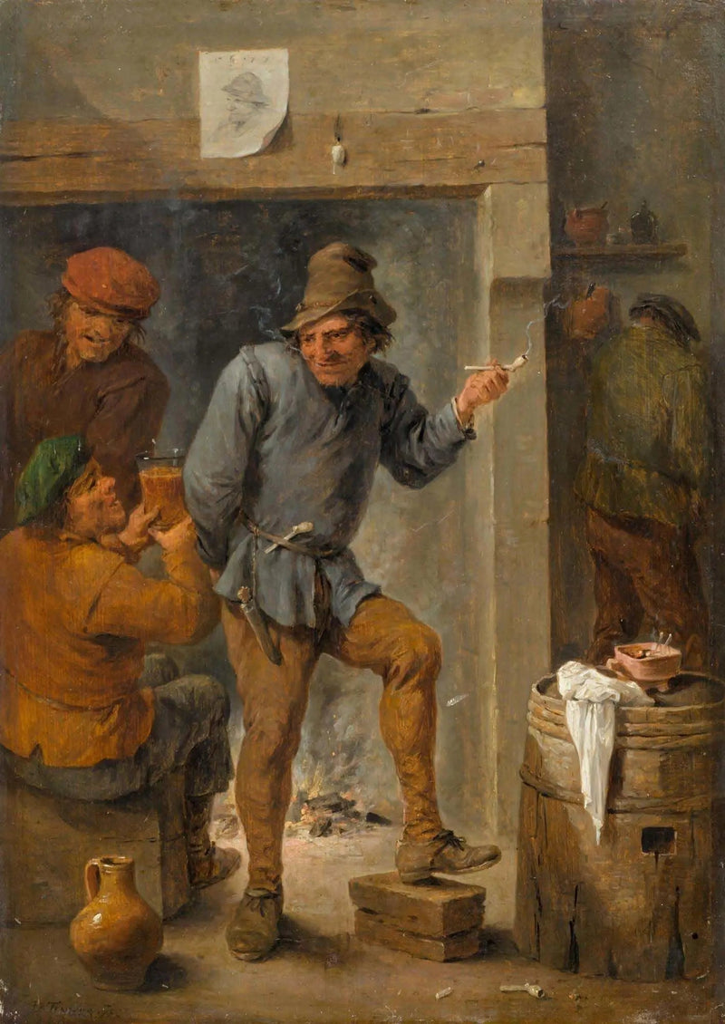 Miehet tupakoimassa ja juomassa kapakassa - David Teniers nuorempi
