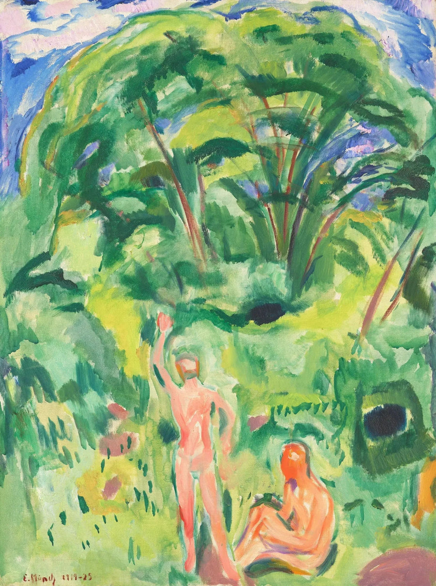 Alastomat miehet metsässä - Edvard Munch