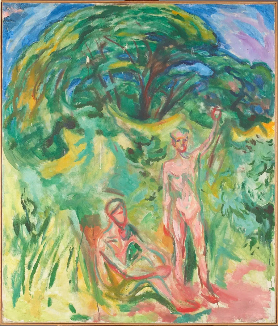 Alastomat miehet metsässä - Edvard Munch