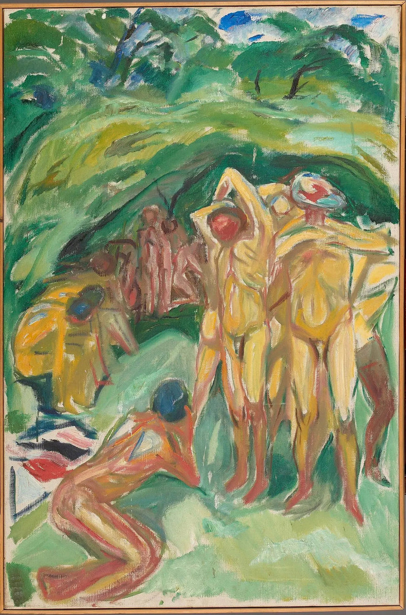 Alastomat miehet metsässä - Edvard Munch