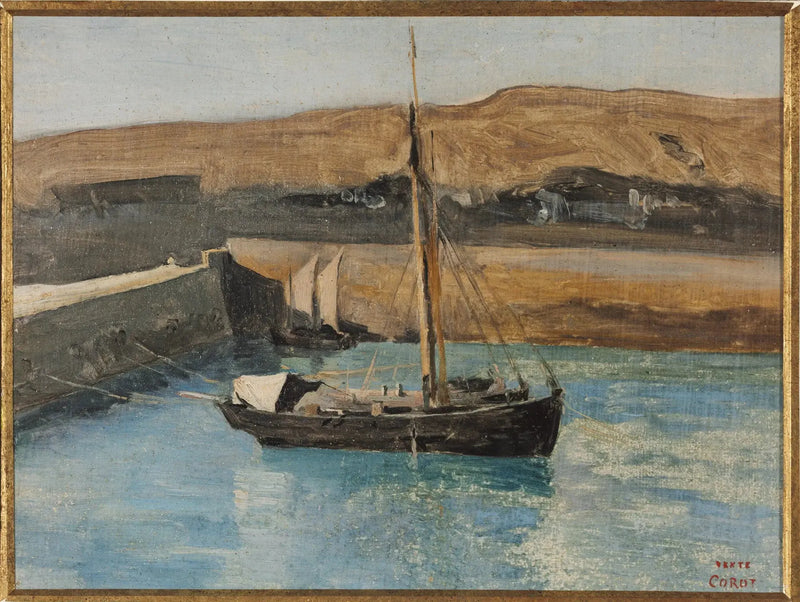 Honfleur, kelluva satama - Jean-Baptiste Camille Corot
