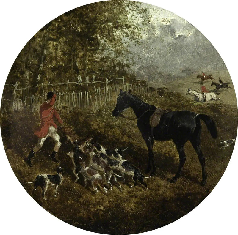 Kahdeksan pyöreää kohtauksen metsästyksestä ketulla: kuolema - John Frederick Herring, Sr.