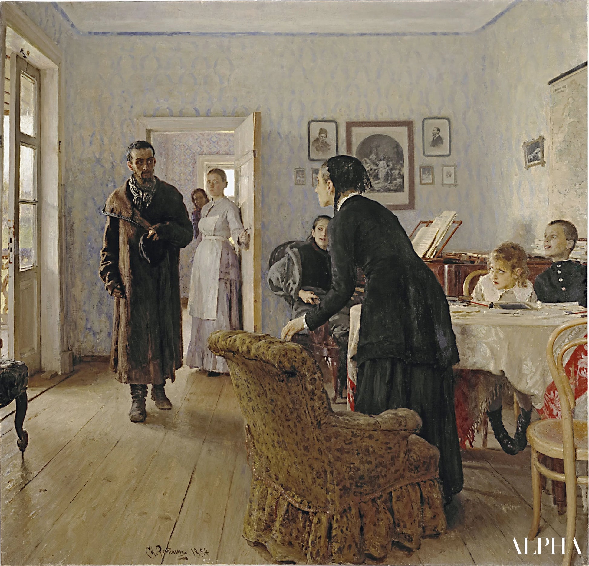 He eivät odottaneet, että hän - Ilya Repin - Taulujen ja korkealaatuisten maalauksien reproduktiot