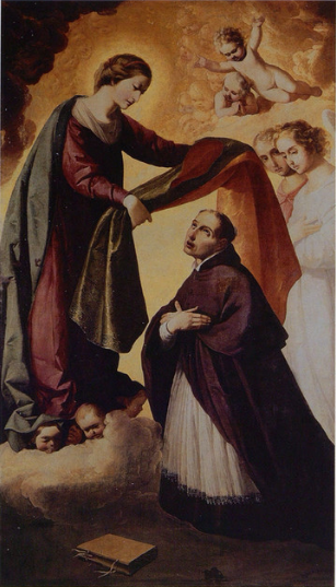 Pyhä Ildephonse - Francisco de Zurbarán alttarille asetettava puku
